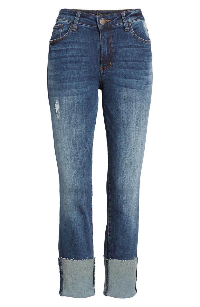 STS Blue Lucia Cuffed Straight Leg Jeans, Alternate, color, 