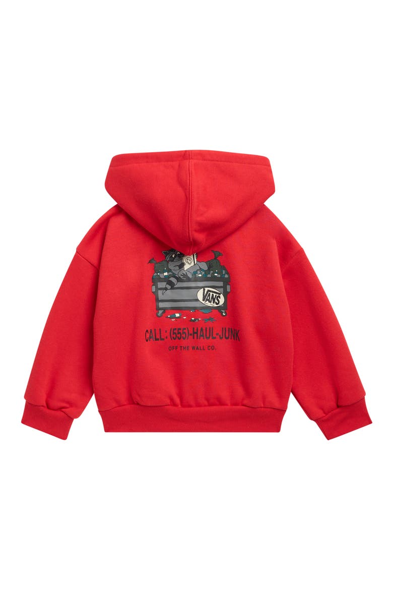 Kids' Dumpster Raccoon Zip Hoodie, Alternate, color, RACING RED