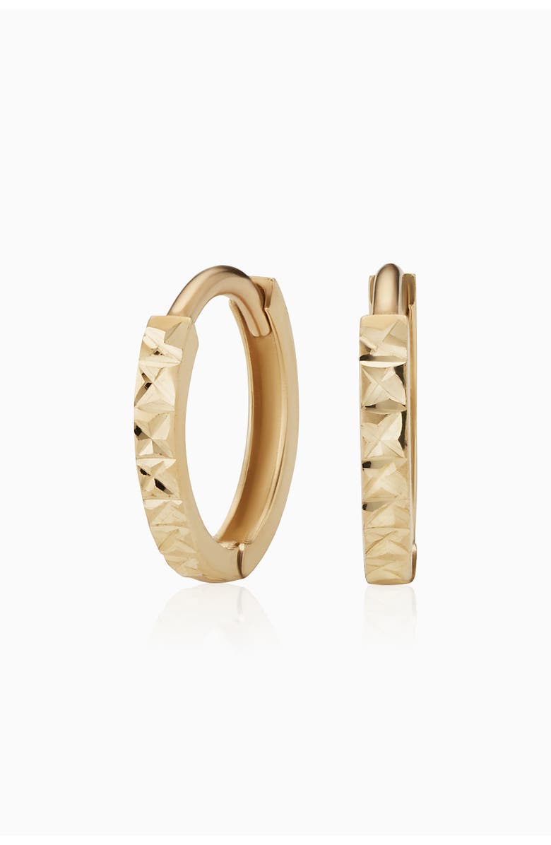 Oradina 14K Yellow Gold Celebration Mini Hoops, Main, color, Yellow Gold