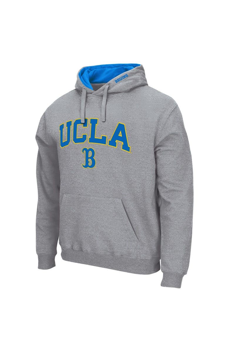 COLOSSEUM Men's Colosseum Heather Gray UCLA Bruins Arch & Logo 3.0 Pullover Hoodie, Alternate, color, Heather Gray
