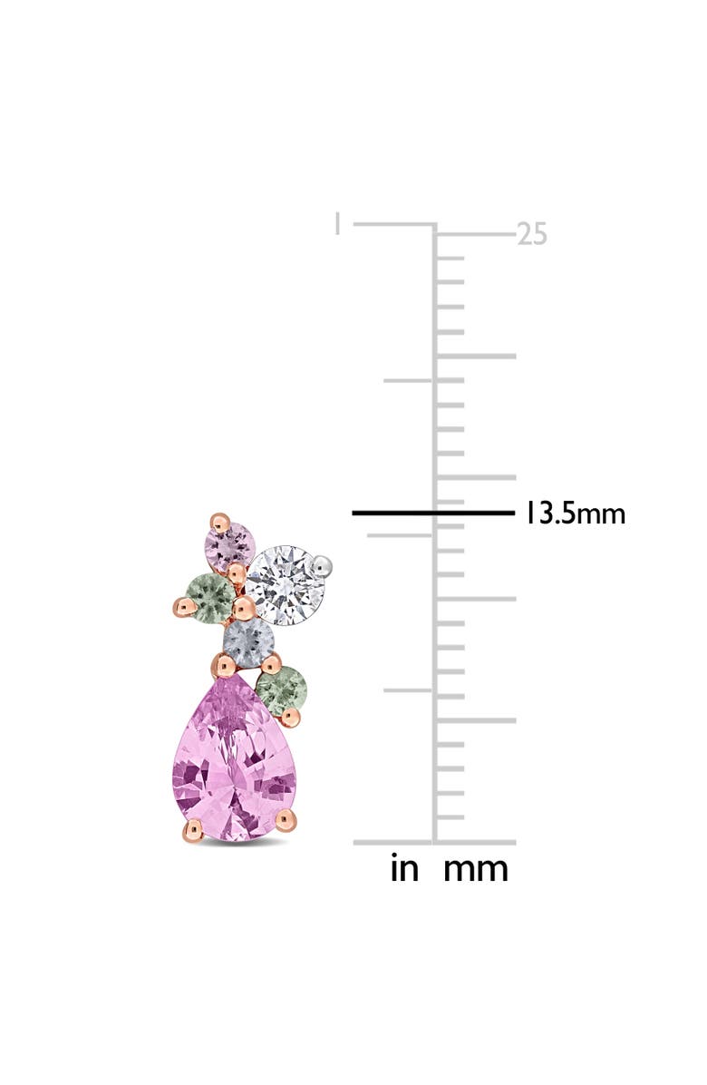 Julianna B. Multi-Color Sapphire & Diamond Drop Earrings 14K, Alternate, color, 