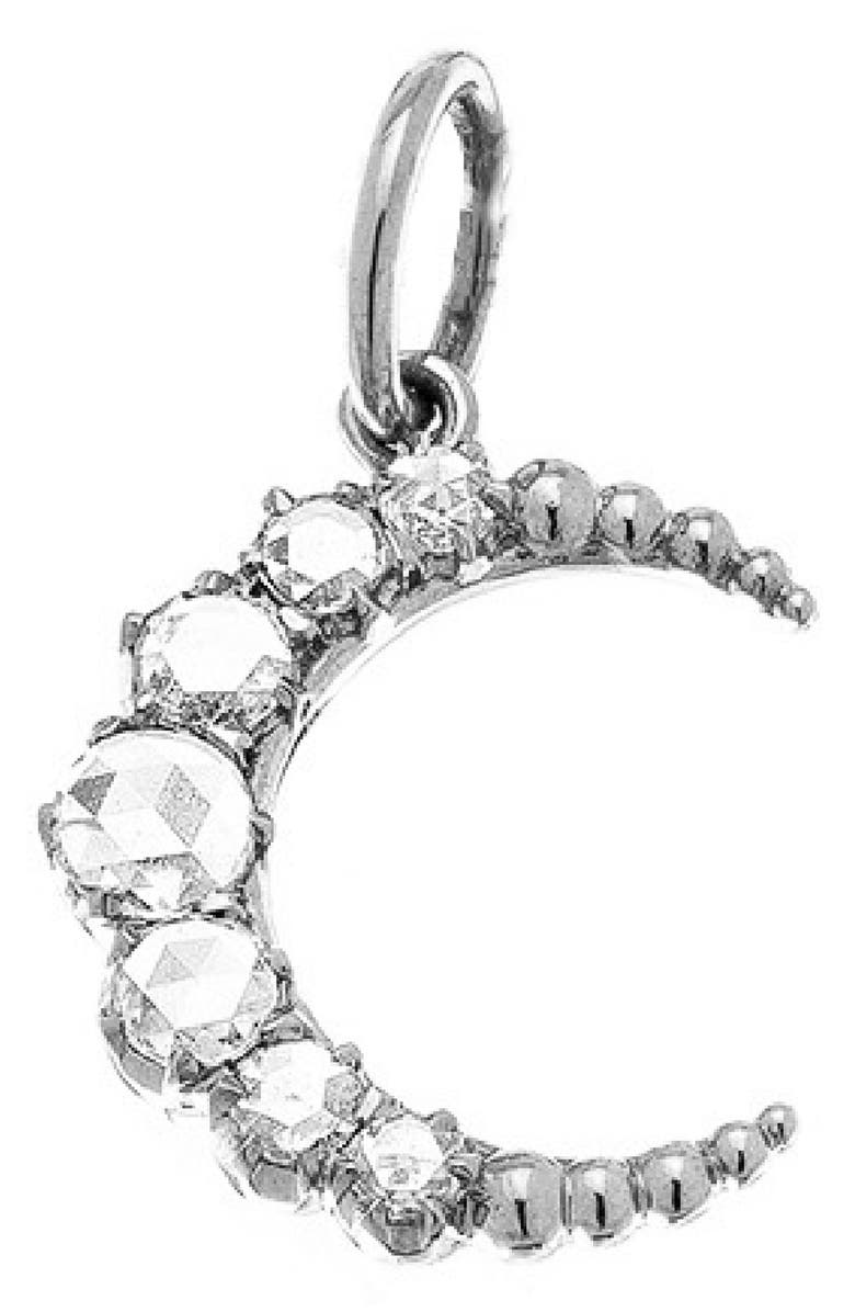 Sethi Couture Crescent Diamond Pendant, Alternate, color, White Gold