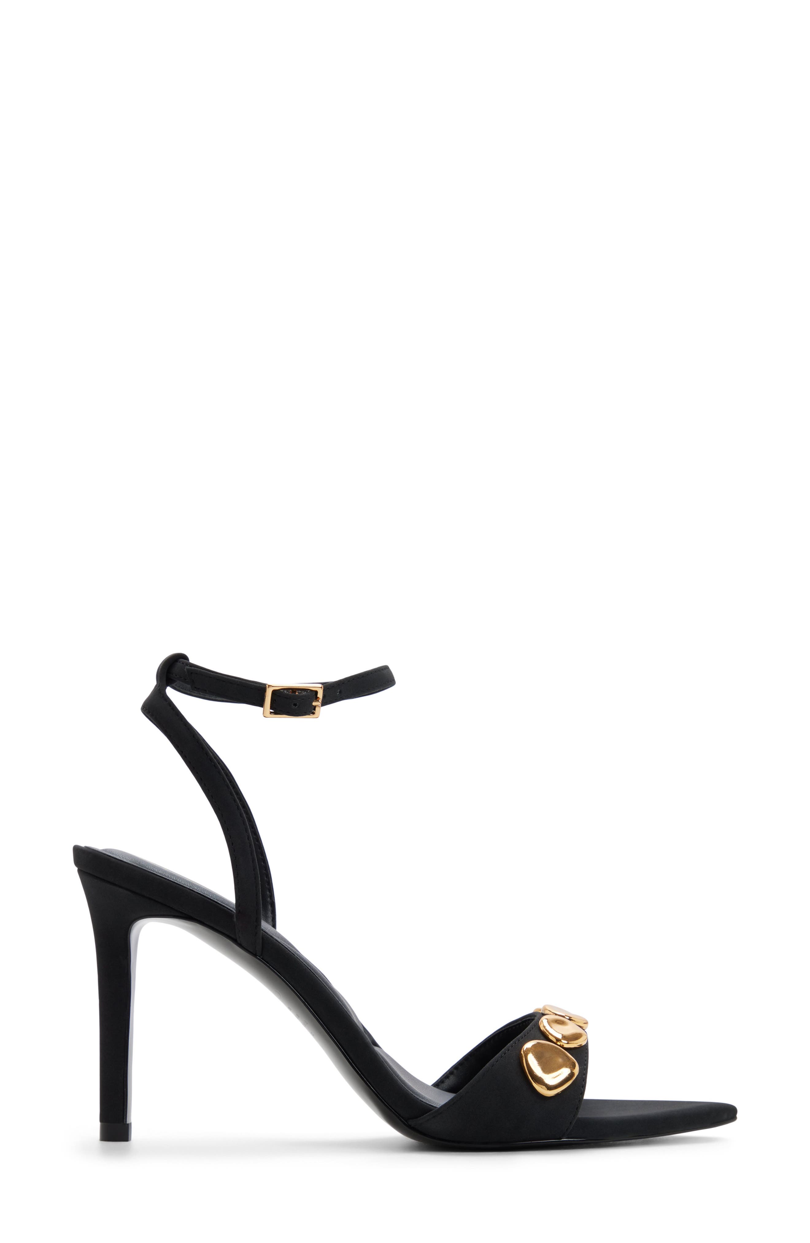 ALDO Leara Ankle Strap Pointed Toe Sandal, Alternate, color, Other Black