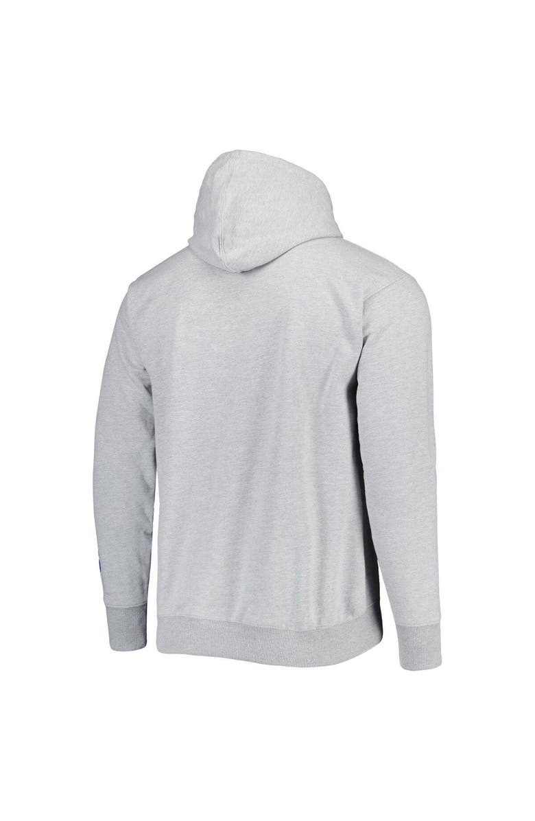 FANATICS Men's Fanatics Branded Heather Gray Philadelphia 76ers Wordmark French Terry Pullover Hoodie, Alternate, color, Heather Gray