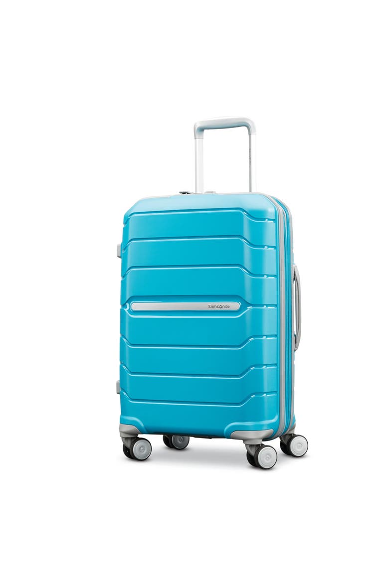 Freeform Hardside Expandable 21" Carry On Spinner Luggage, Main, color, Ocean Blue
