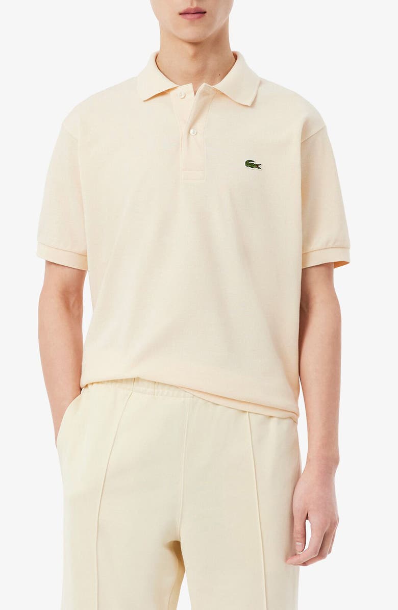 Lacoste Regular Fit Piqué Polo, Main, color, Natural