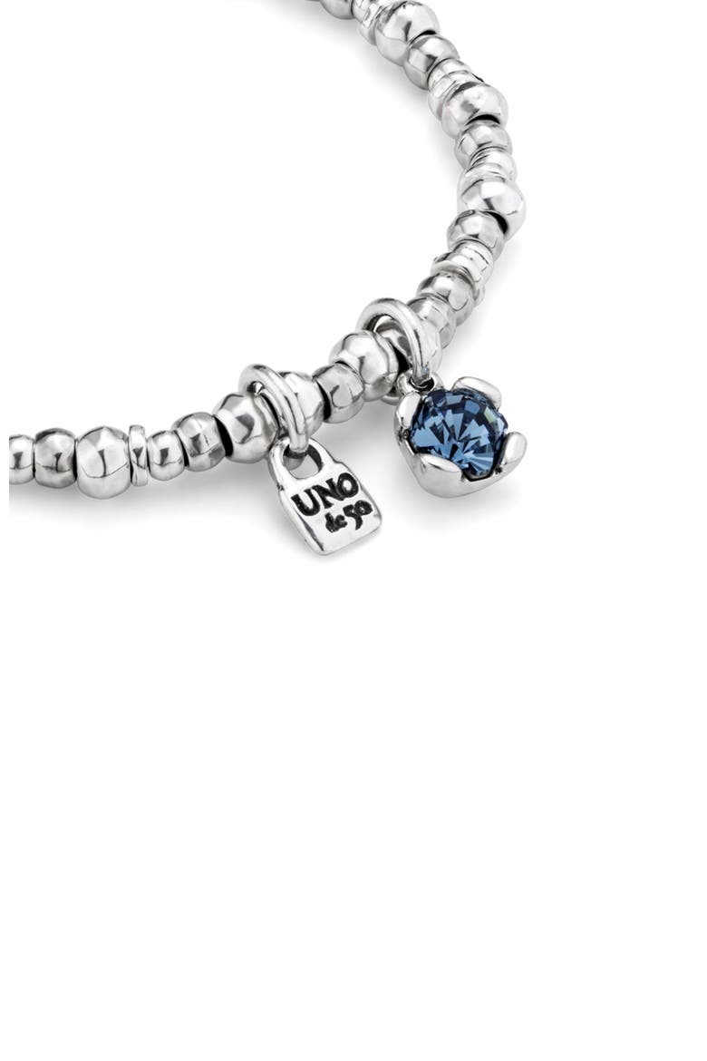 Blue Crystal Stretch Bracelet, Alternate, color, Silver