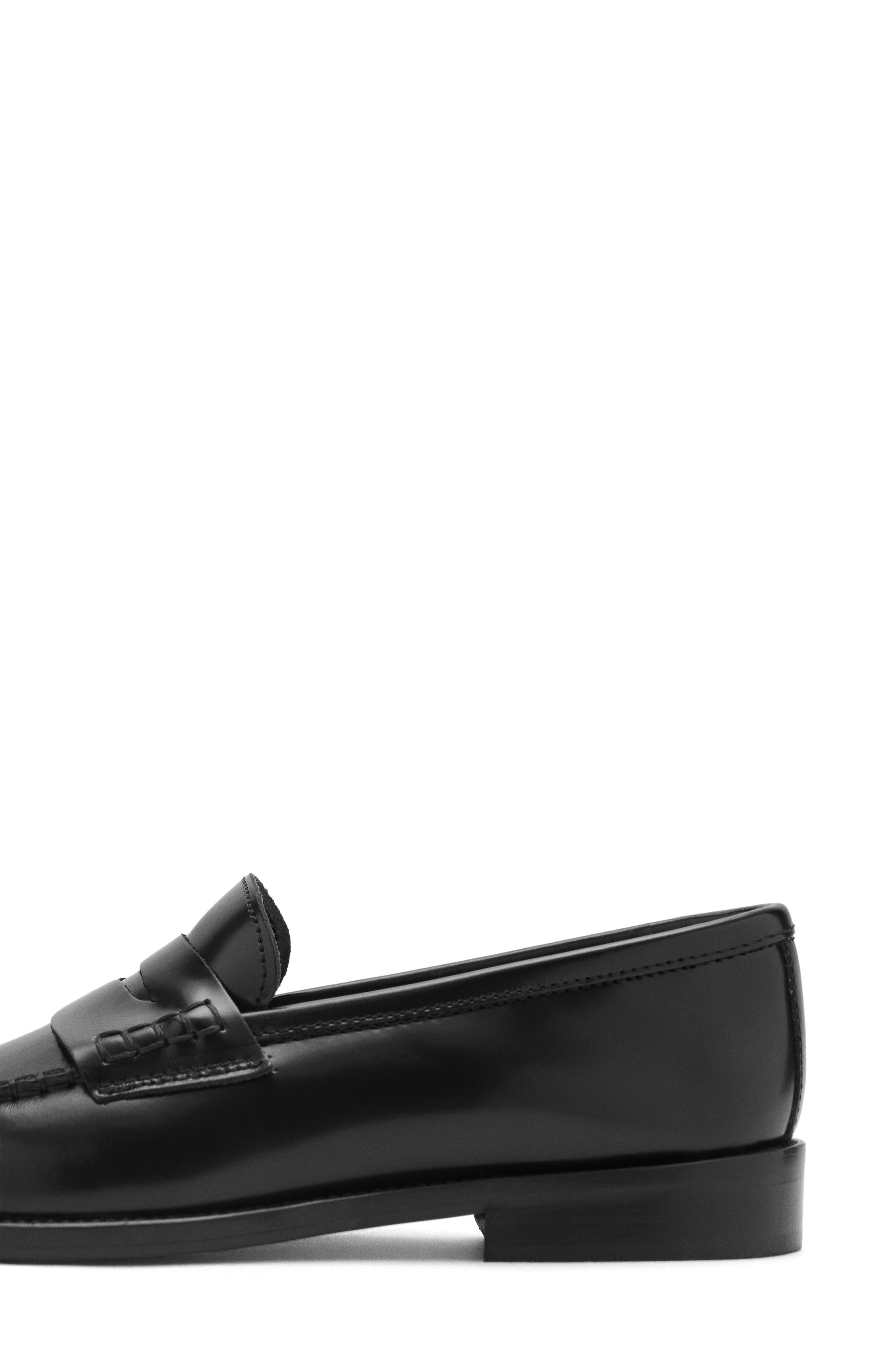 MANGO Penny Loafer, Alternate, color, Black