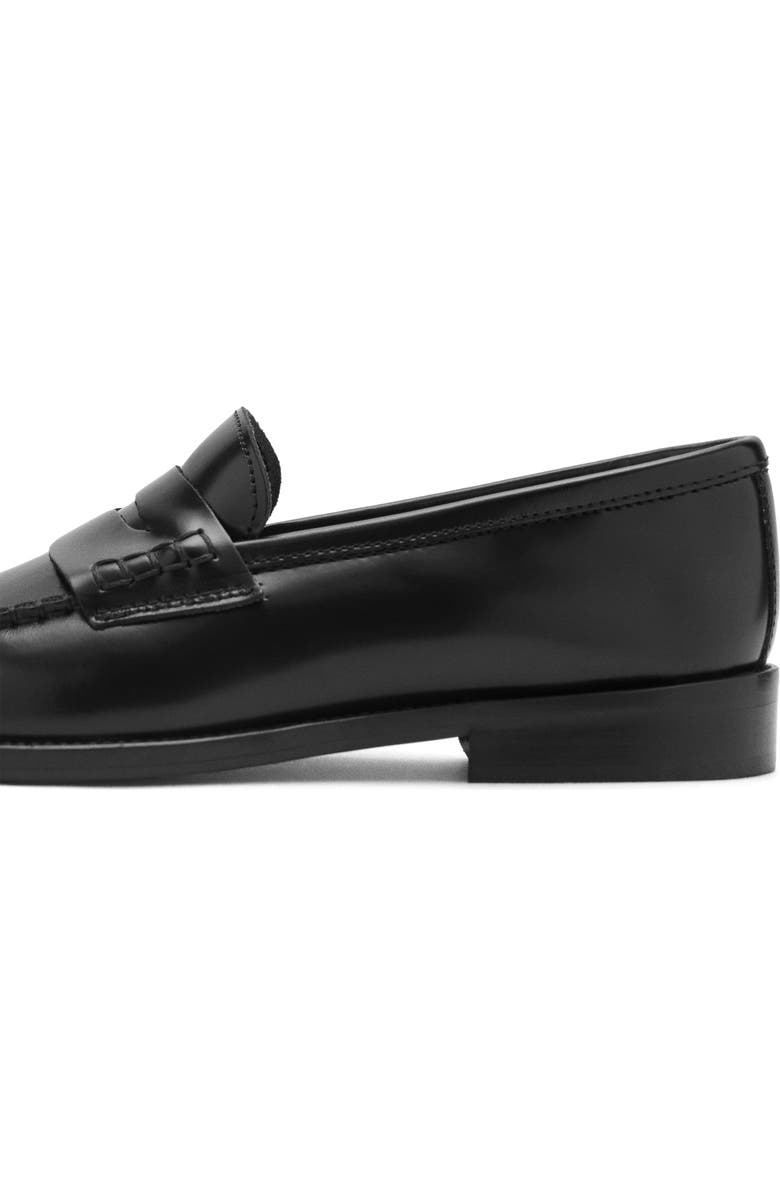MANGO Penny Loafer, Alternate, color, Black