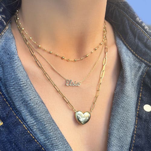 The Lovery Fine Jewelry Gold Bead Station Chain Necklace In Gold