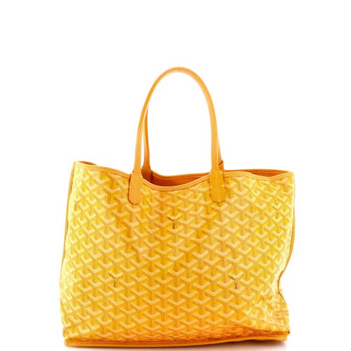 Pre-owned Goyard  Goyard Anjou Reversible Tote Coated Canvas Pm In Yellow