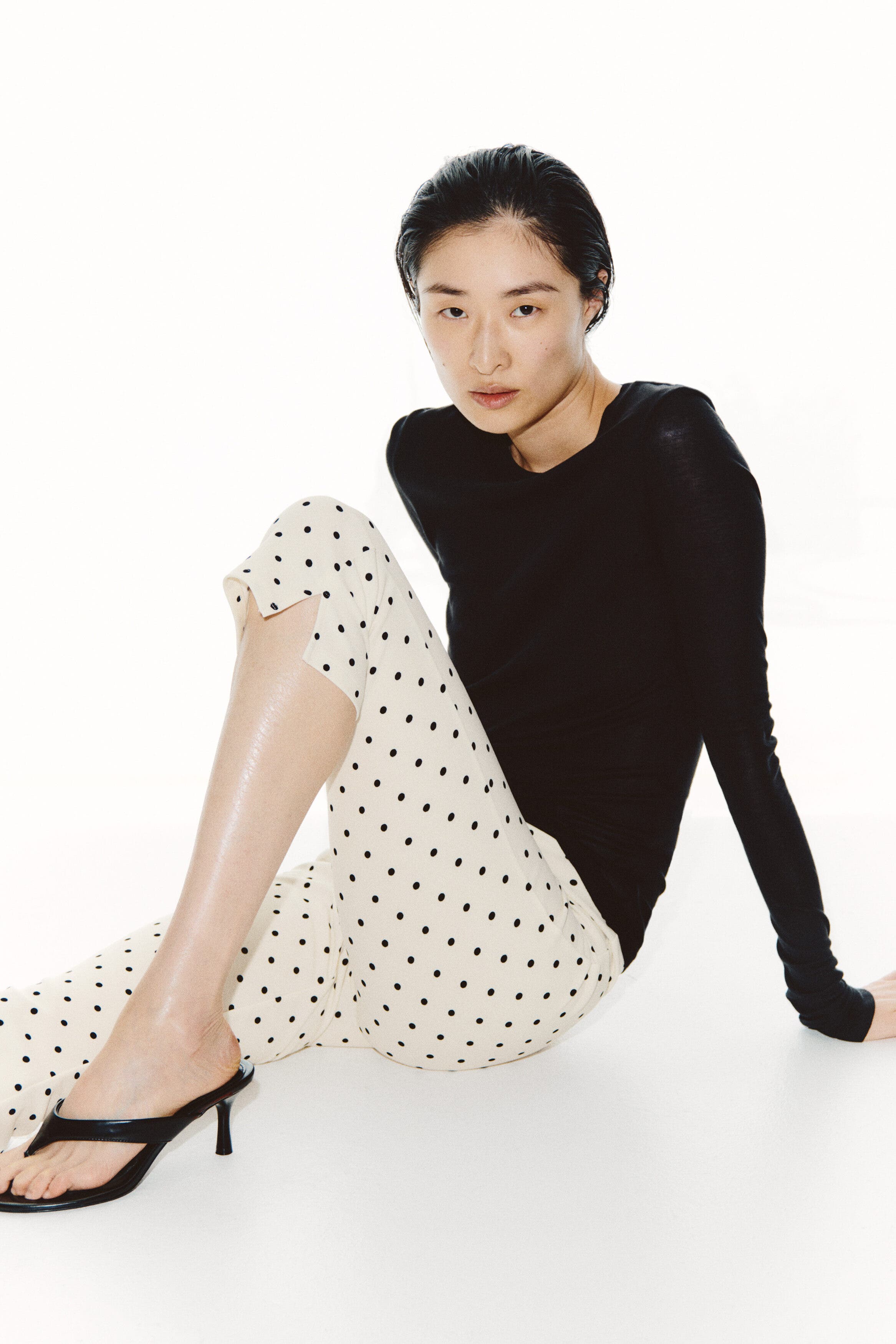 selected Cream/polka dot