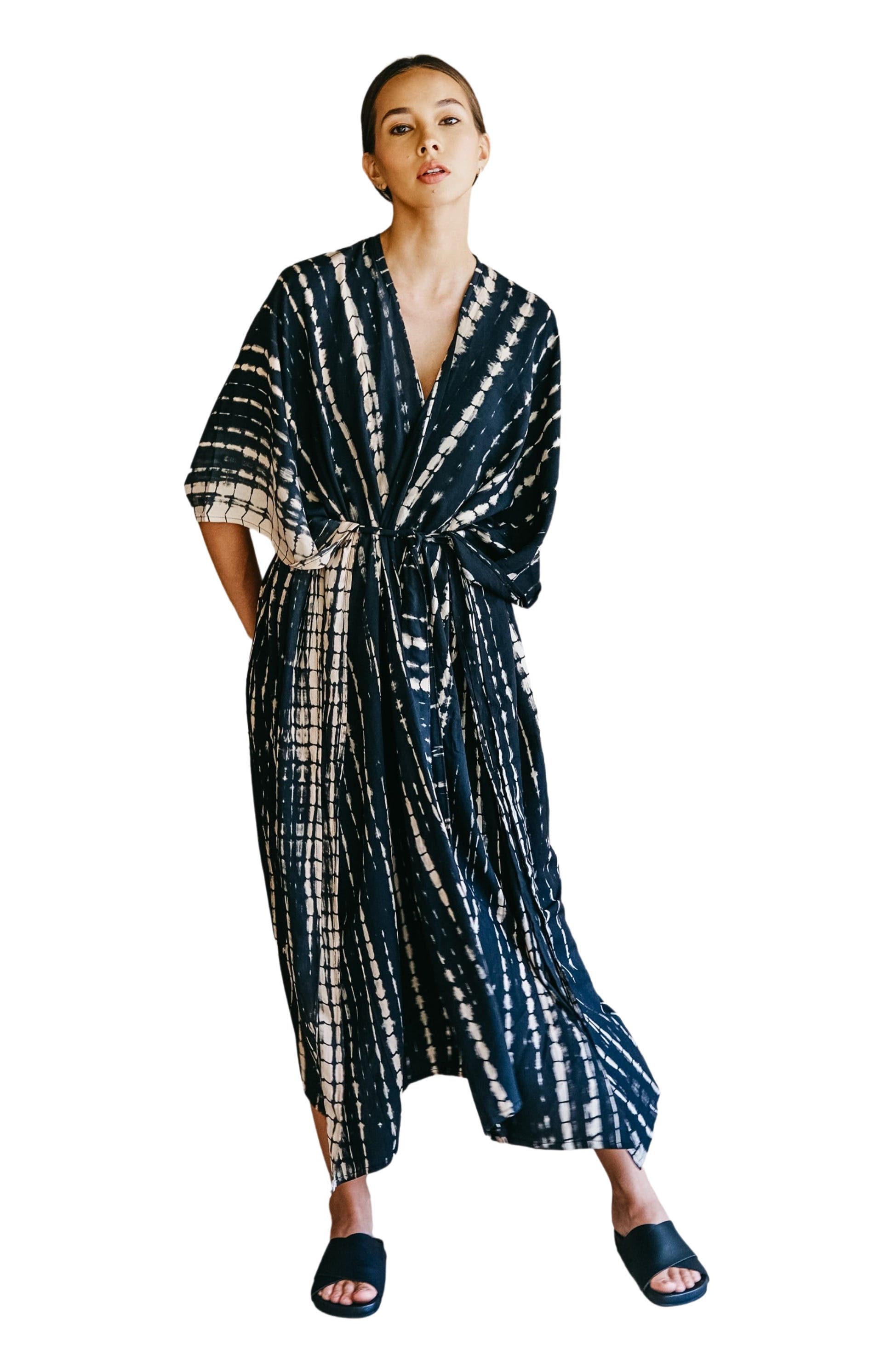 Lindy Hand Dyed Duster in Black