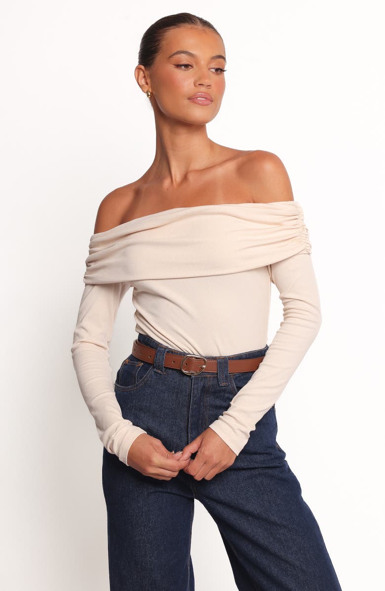 Petal & Pup Thomsie Off the Shoulder Knit Top, Alternate, color, Ivory