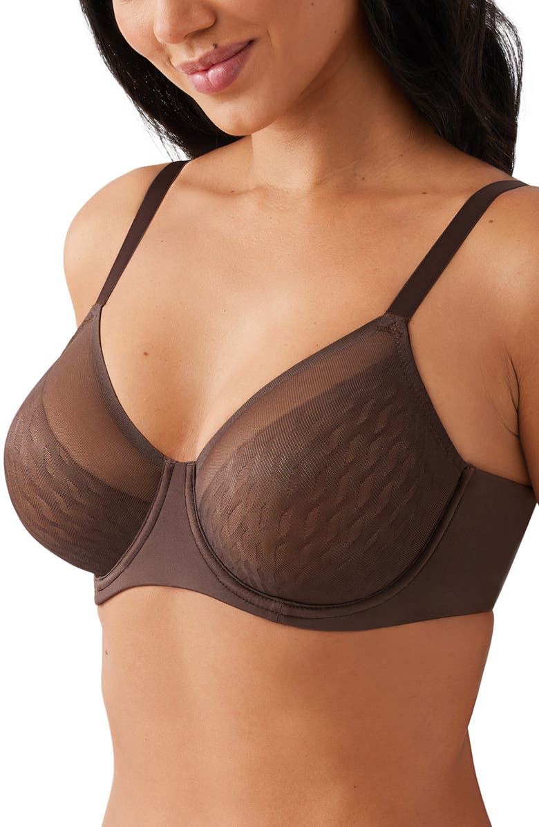 Wacoal Elevated Allure Full Coverage Underwire Bra, Alternate, color, Hot Fudge