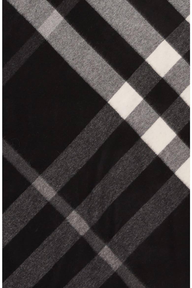 Mega Check Cashmere Scarf, Alternate, color, BLACK