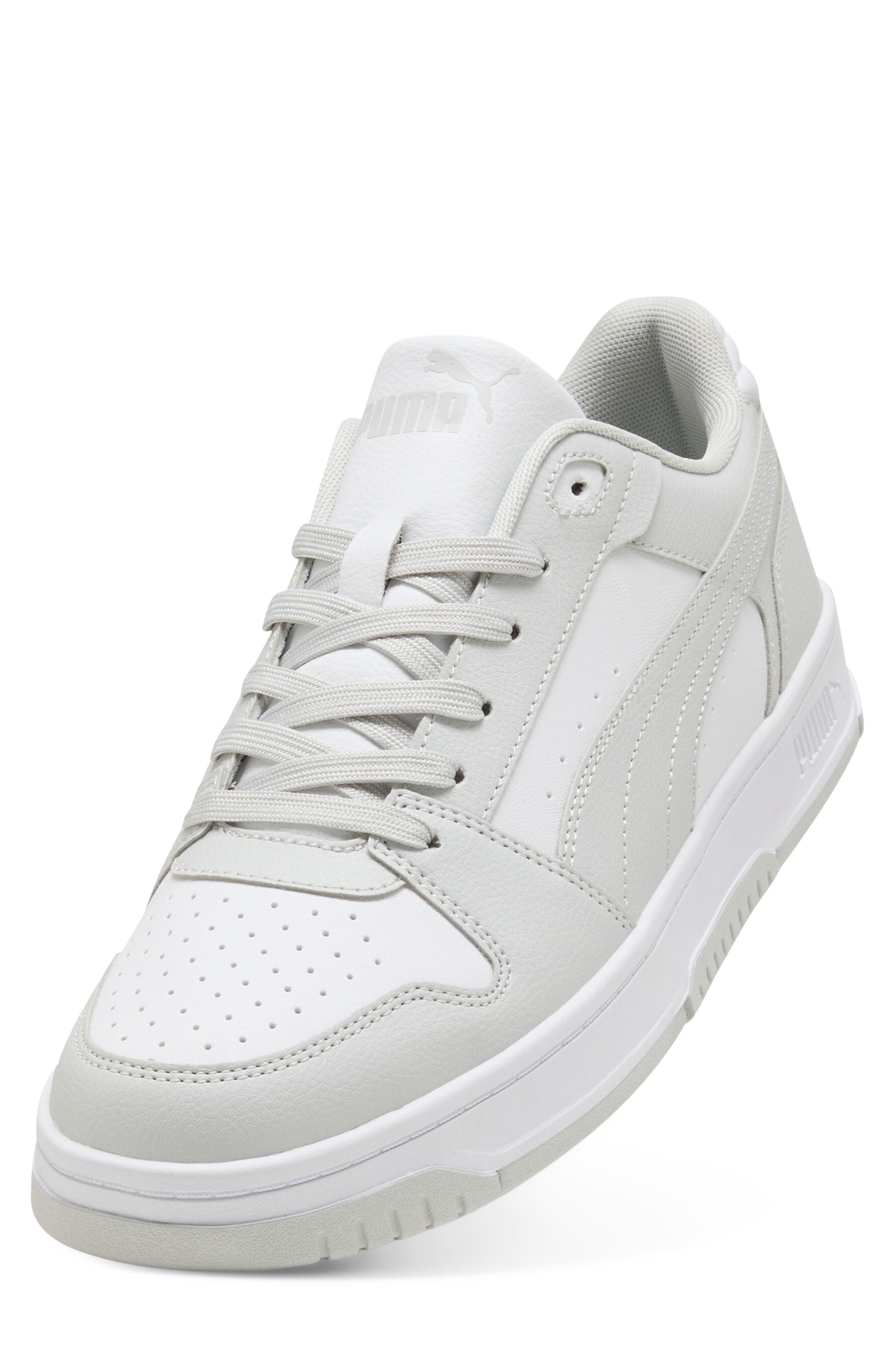 Rebound Slam Lo Sneaker, Alternate, color, GLACIAL GRAY/ PUMA WHITE