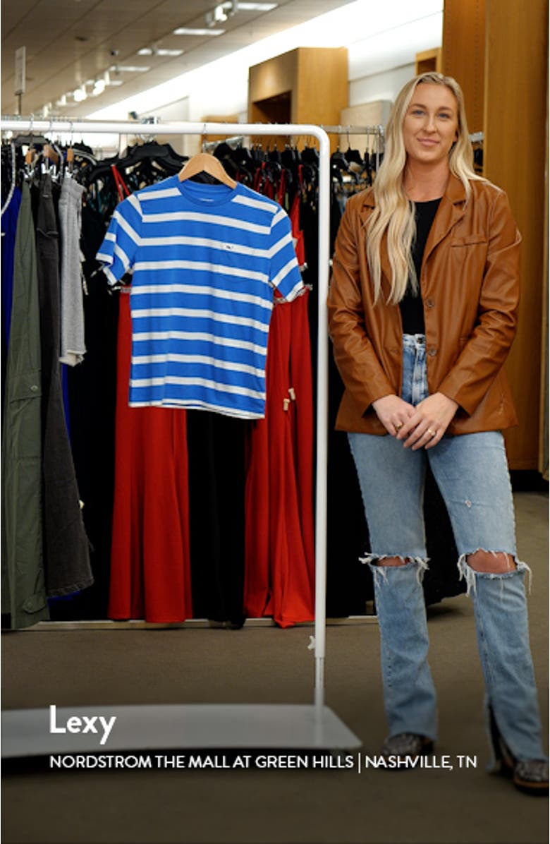 Kids' Breton Slub Cotton Pocket T-Shirt, sales video thumbnail