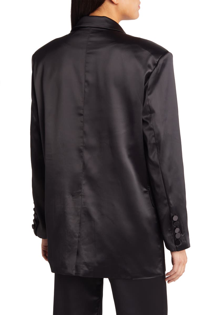 Amy Lynn Double Breasted Satin Blazer, Alternate, color,