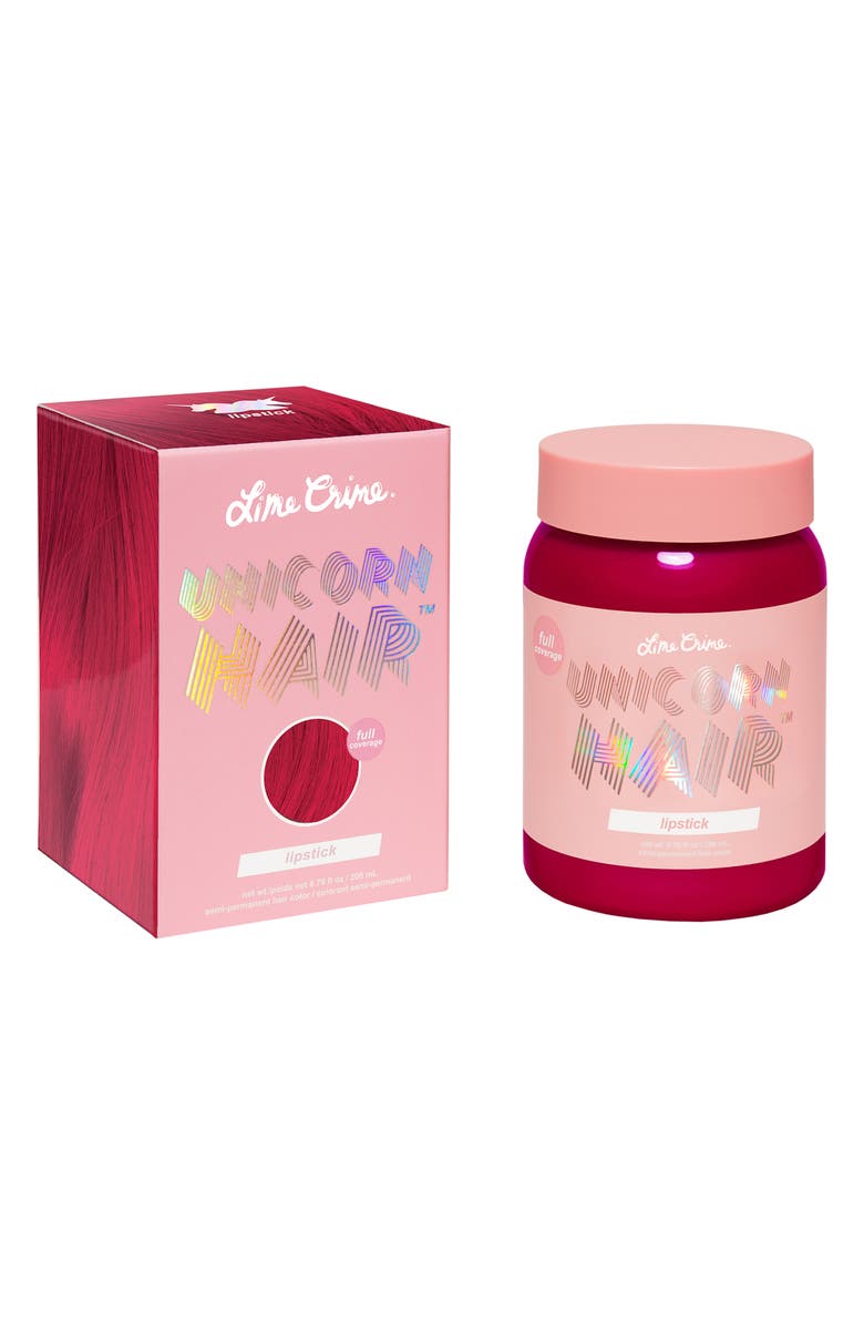 Lime Crime Unicorn Hair Full Coverage Semi-Permanent Hair Color, Alternate, color, Lipstick