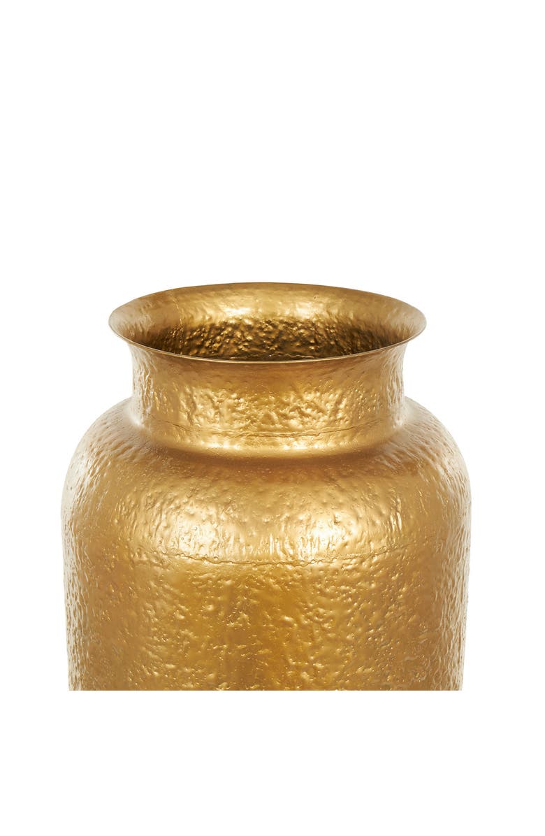 VIVIAN LUNE HOME Metal Vase, Alternate, color, Gold