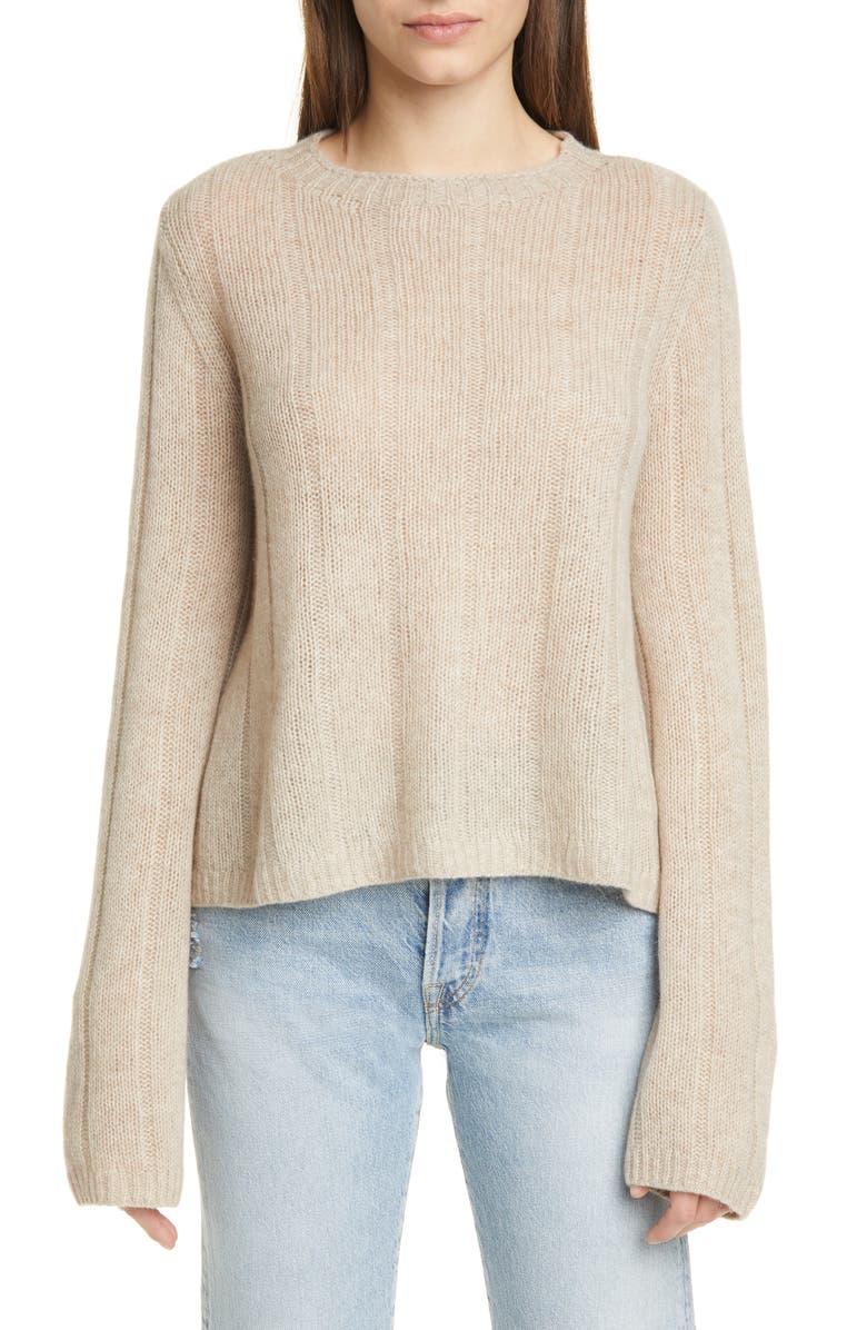 Khaite Nelley Ribbed Cashmere Sweater, Main, color, 