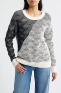 Bobeau Colorblock Scoop Neck Sweater
