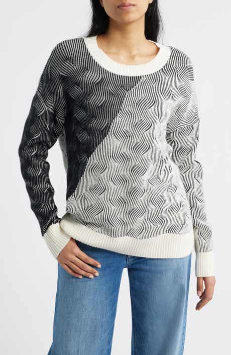 Bobeau Colorblock Scoop Neck Sweater