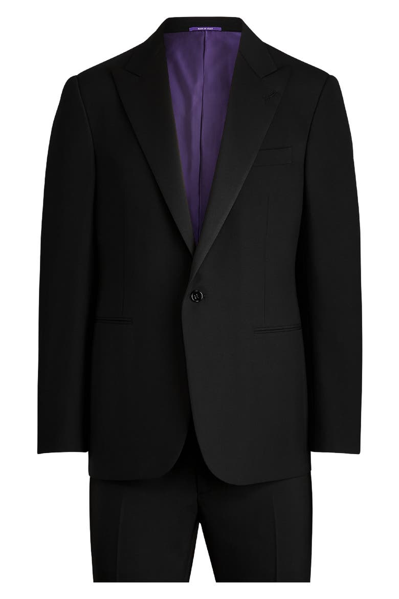 Gregory Hand Tailored Wool Tuxedo, Alternate, color, BLACK