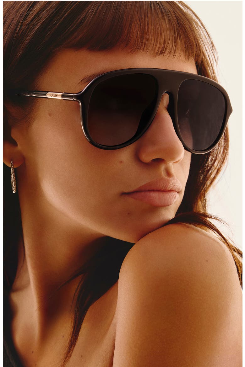 Chart Topper 54mm Aviator Sunglasses, Alternate, color, BLACK/ SMOKE TAUPE