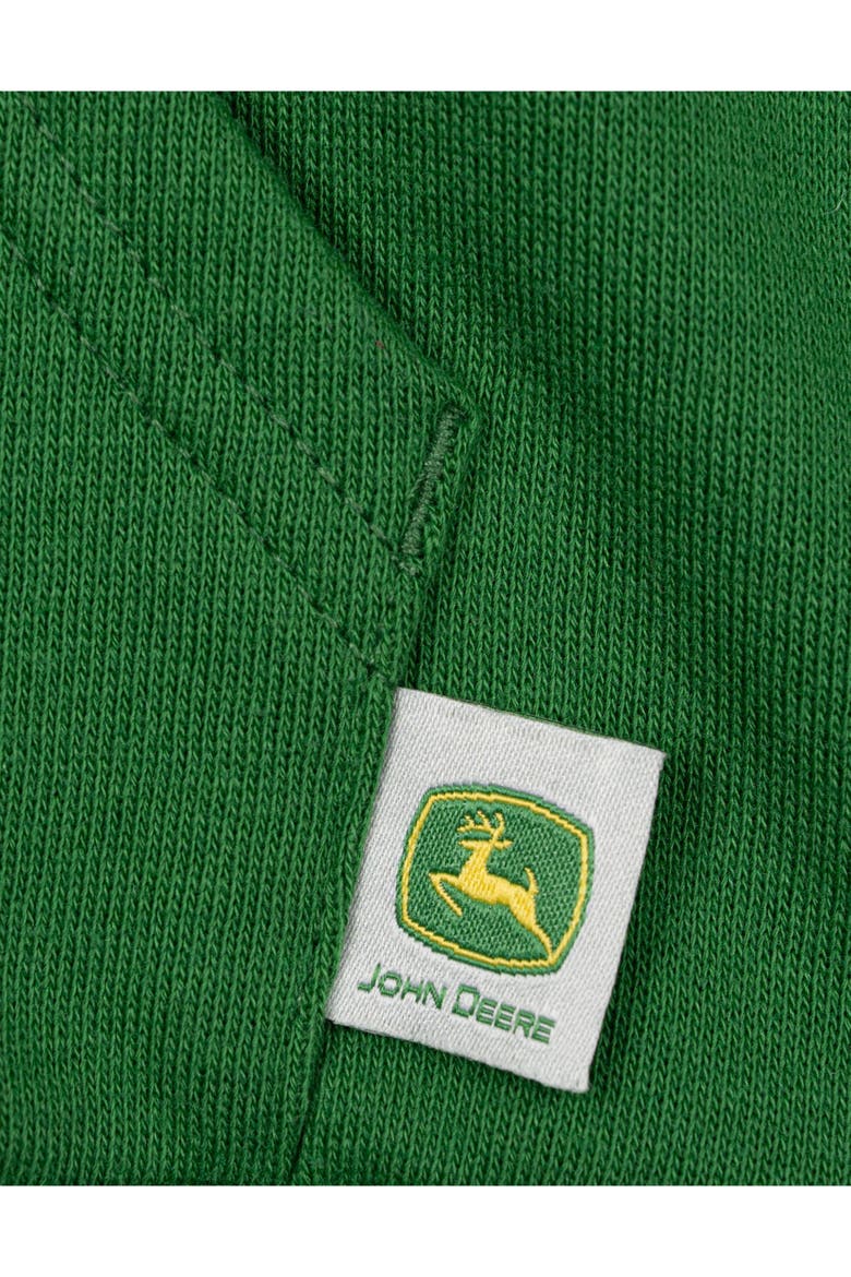 Fleece Zip-Up Hoodie, Alternate, color, John Deere Green Cream