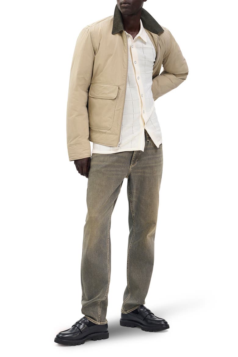 Dalton Wool Blend Short Sleeve Knit Button-Up Shirt, Alternate, color, IVORY
