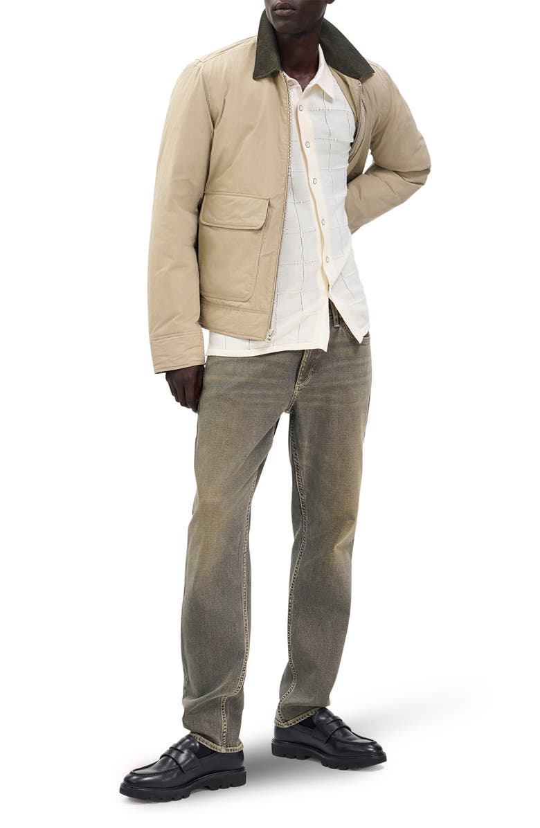 rag & bone Dalton Wool Blend Short Sleeve Knit Button-Up Shirt, Alternate, color, Ivory