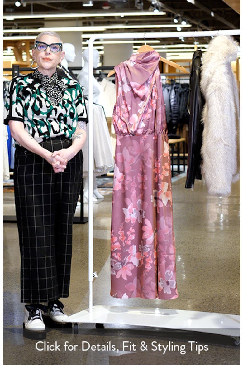 Anabelle Floral Satin Midi Dress video