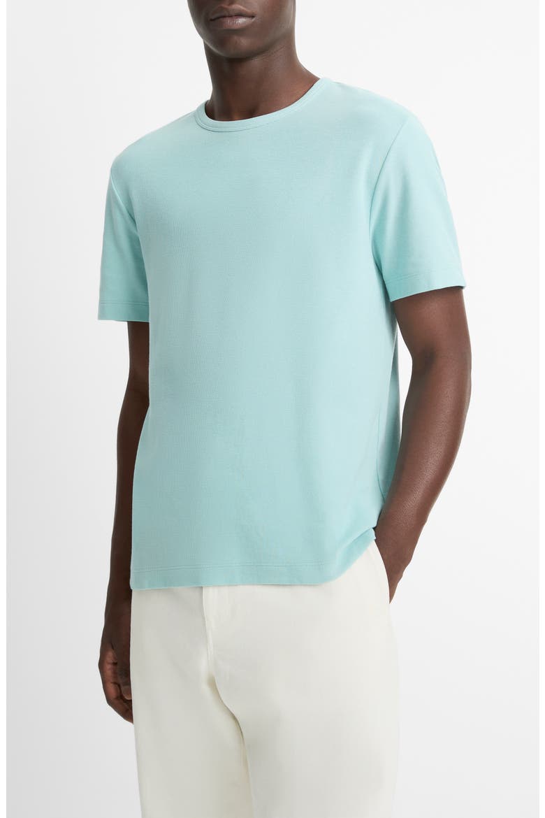 Pima Cotton Piqué T-Shirt, Main, color, AQUA