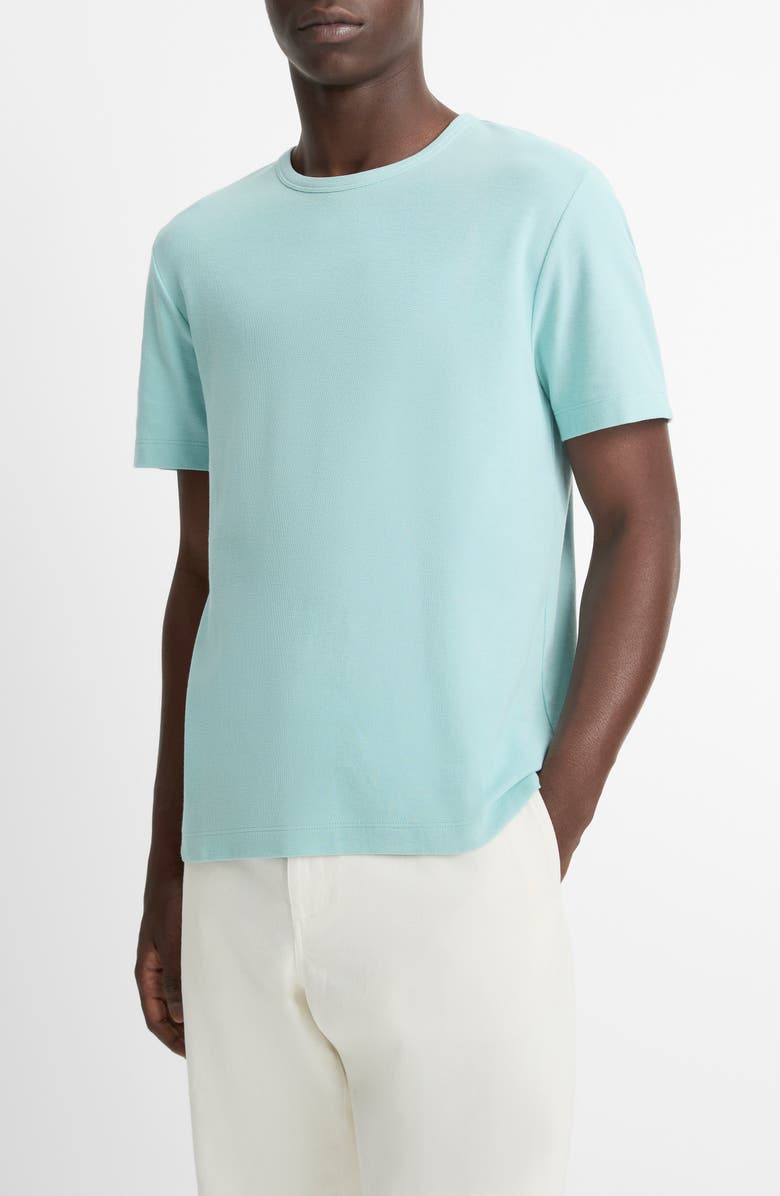 Vince Pima Cotton Piqué T-Shirt, Main, color, Aqua