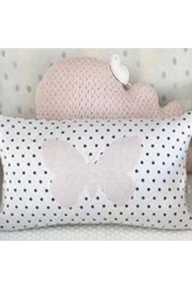 Butterfly Print Pillow, Alternate, color, Mint