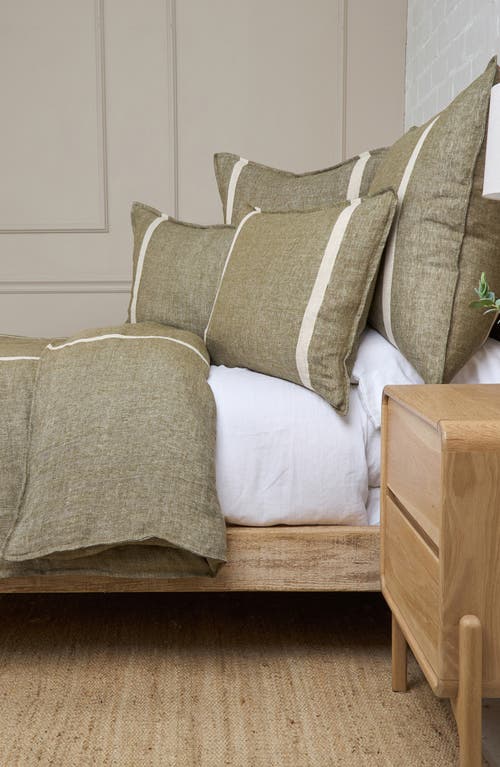 Pom Pom At Home Rory Linen Euro Pillow Sham In Brown