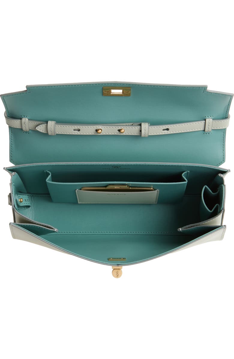 Anya Hindmarch Mortimer Leather Clutch, Alternate, color, Iceberg