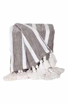 Nara Stripe Tassel Throw Blanket