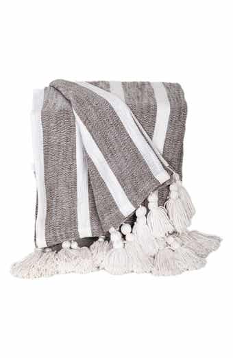 Nara Stripe Tassel Throw Blanket