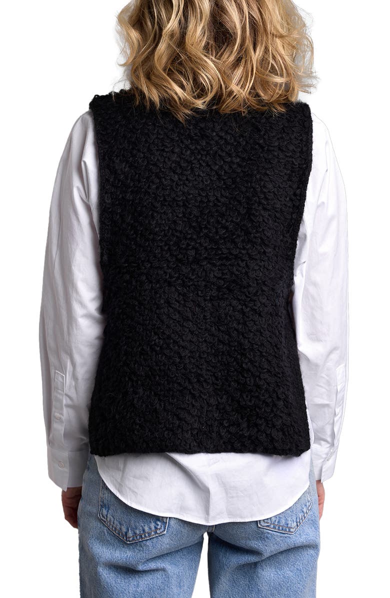 SAACHI Buttoned Sweater Vest, Alternate, color, Black