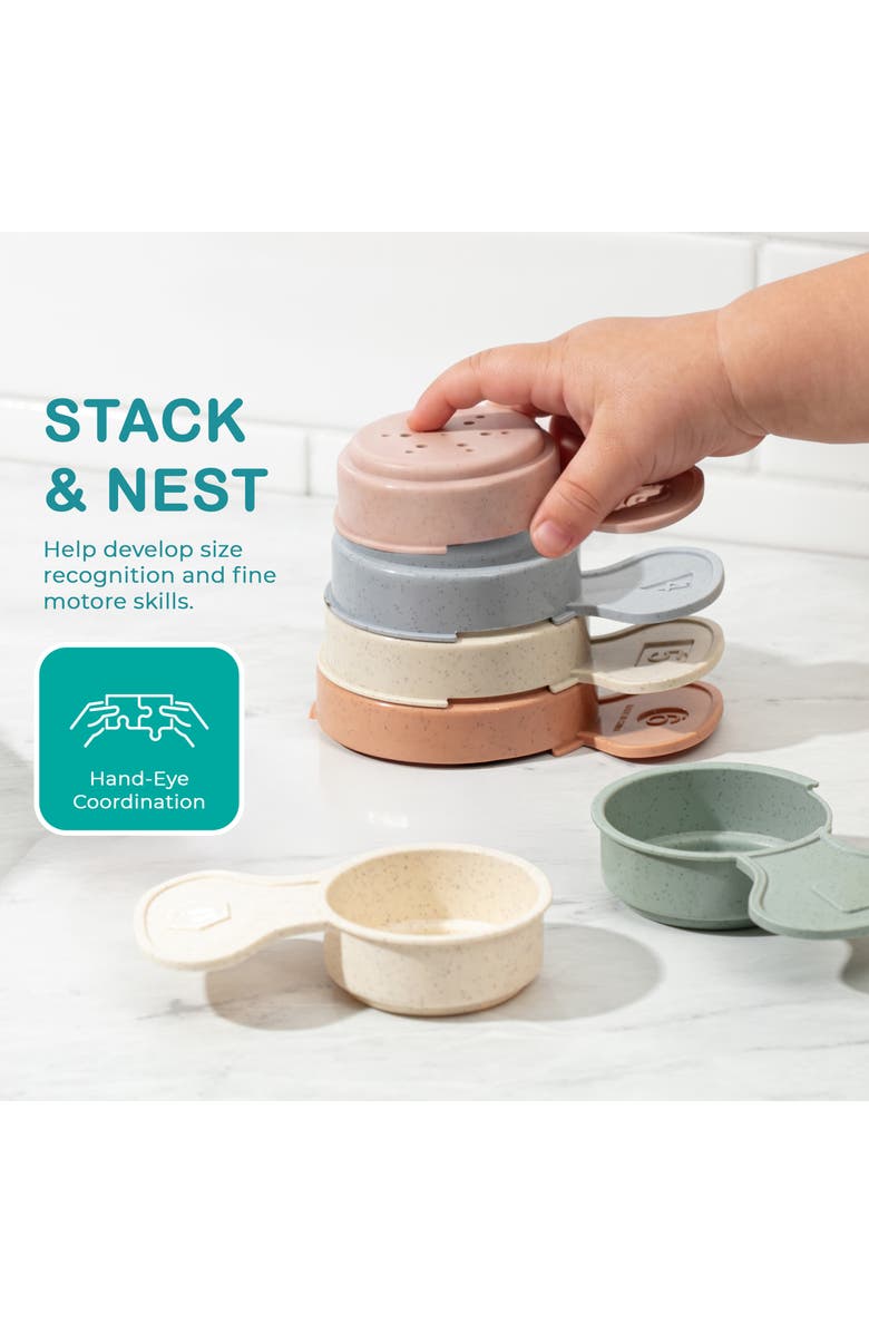 Sperric Stacking Cups Educational Bath Toy 6-Piece Set, Alternate, color, Multicolor