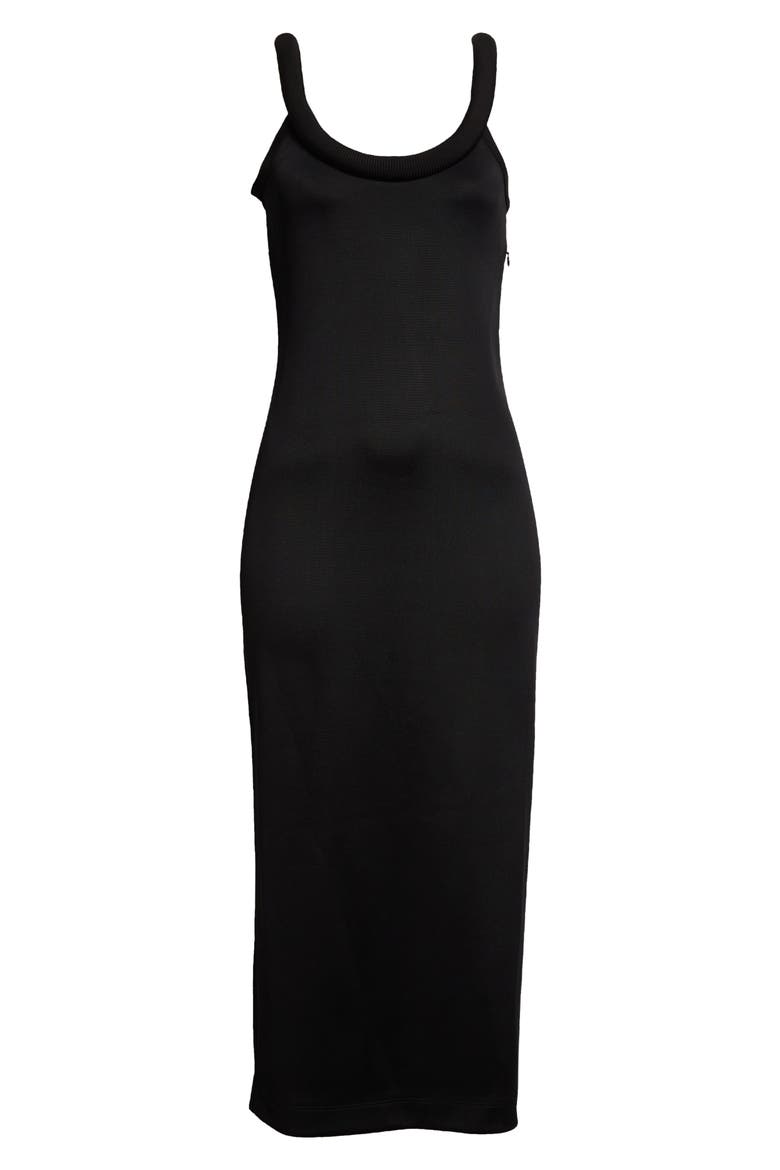 Scoop Neck Midi Sweater Dress, Alternate, color, BLACK