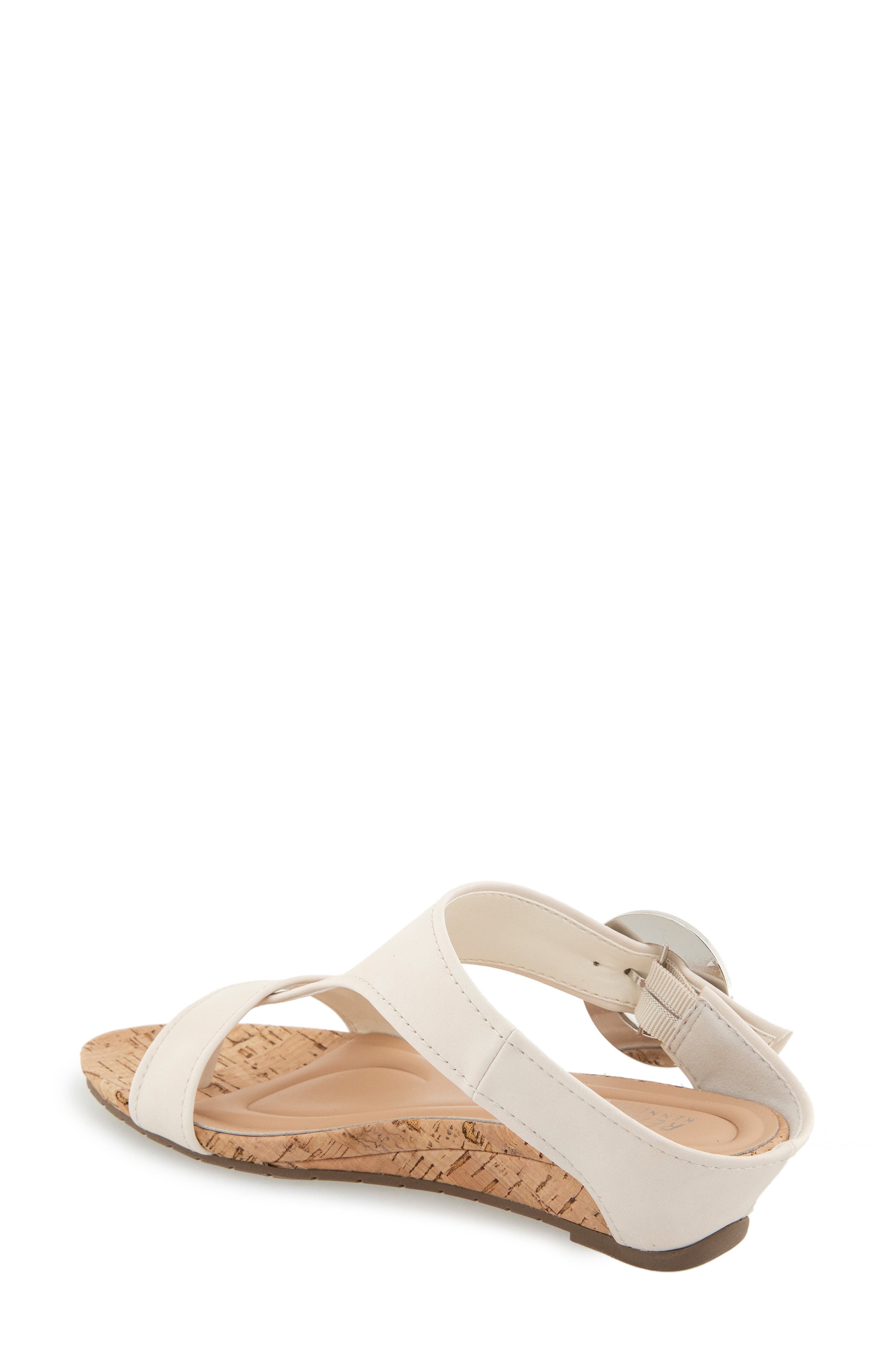 Reaction Kenneth Cole Great Buckle Slide Sandal, Alternate, color, Off White