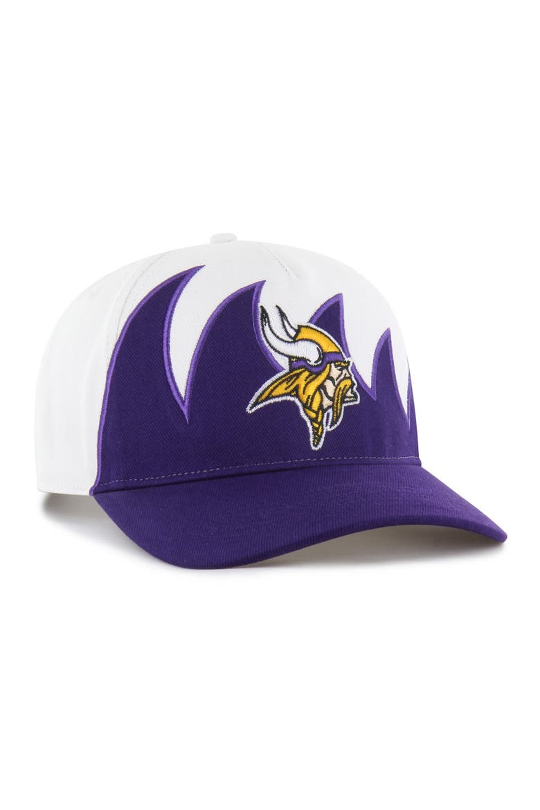 Men's '47 White Minnesota Vikings Jagged Hitch Adjustable Hat, Alternate, color, White