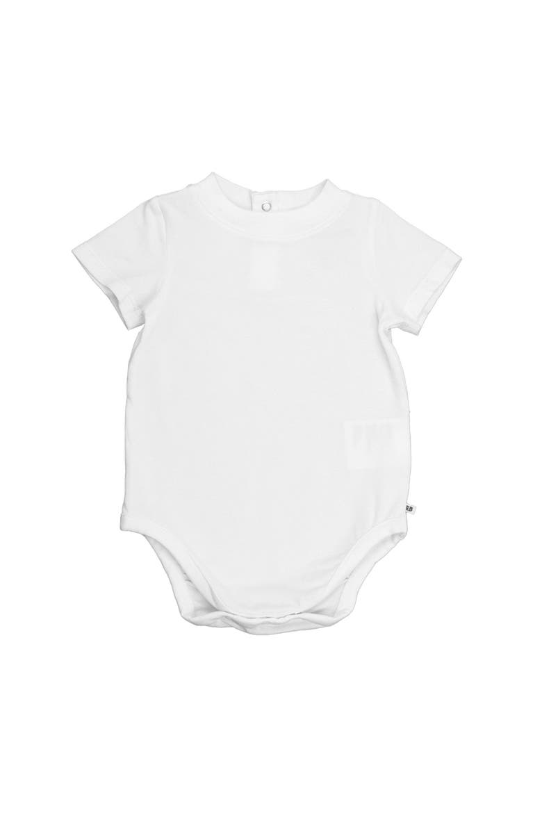 Baby Boys Short Sleeve Basic Bodysuit, Main, color, White