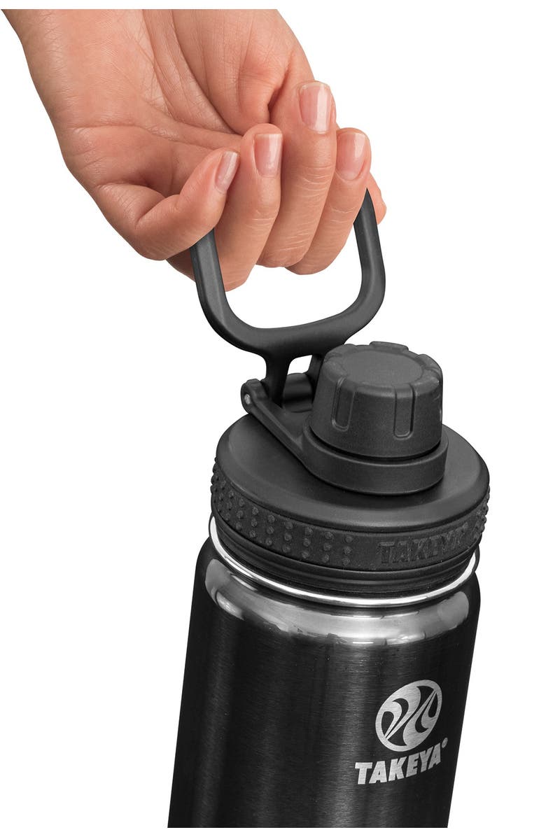 Takeya Actives 18 oz. Straw Bottle - Onyx Metallic, Main, color, 