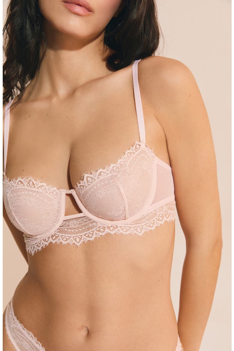 Poudree °9 Underwire Balconette Bra, Alternate, color, POWDER PINK