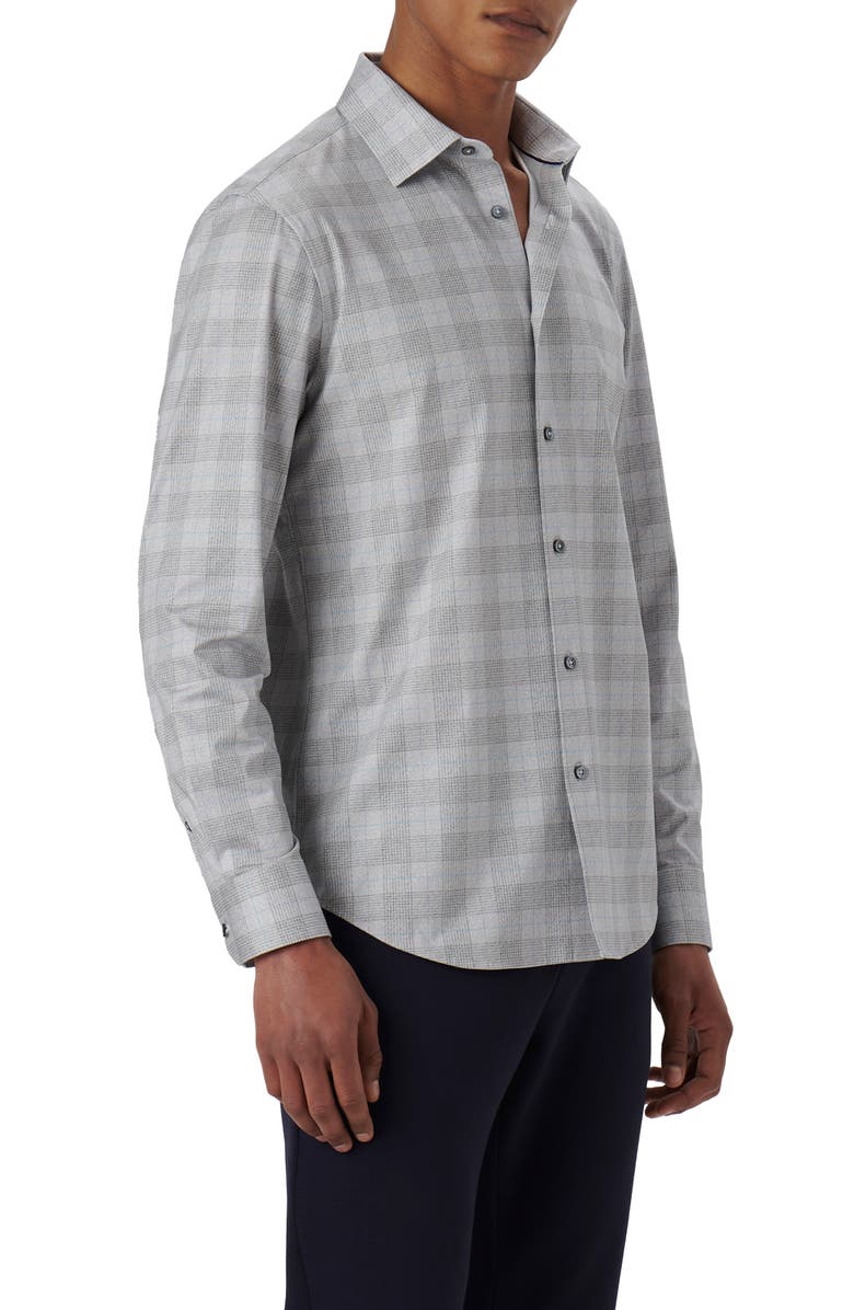 Bugatchi James OoohCotton<sup>®</sup> Plaid Button-Up Shirt, Alternate, color, 